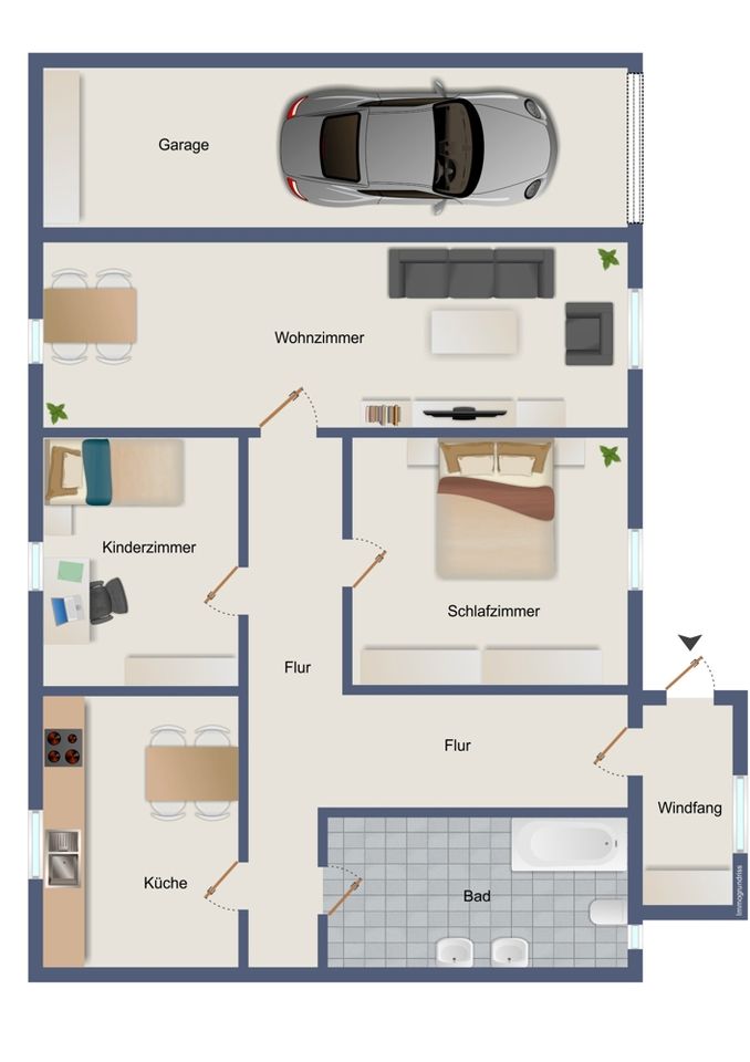 Geräumige und barrierefreie Wohnung im Grünen mit ausgezeichneter Verkehrsanbindung in Henfstädt