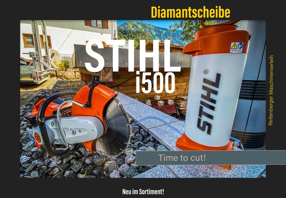 STIHL Motorflex 500i mit Diamantscheibe mieten! in Rettenberg