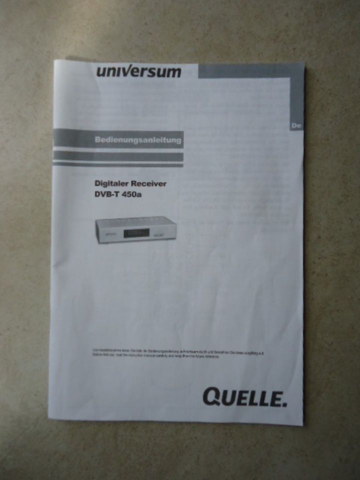 " Universum - Digital - DVB - T - Receiver 450 a " in Datteln