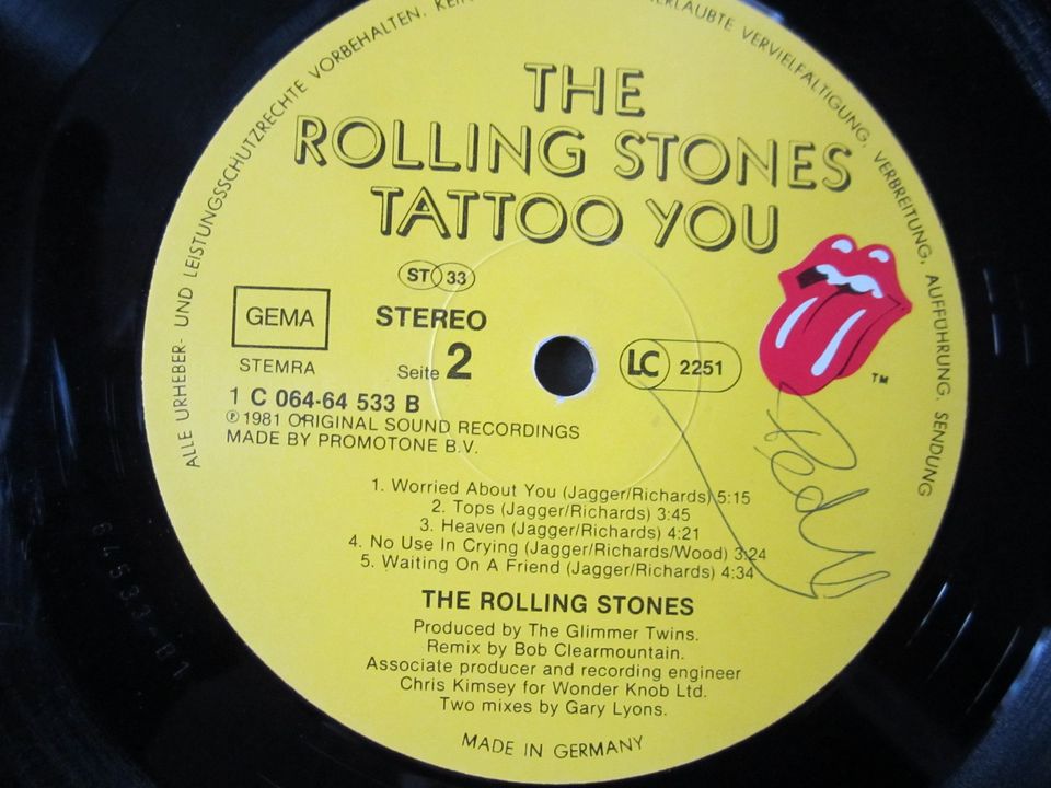 Rolling Stones – Tattoo You 1981, Vinyl, LP, Schallplatte in Göttingen