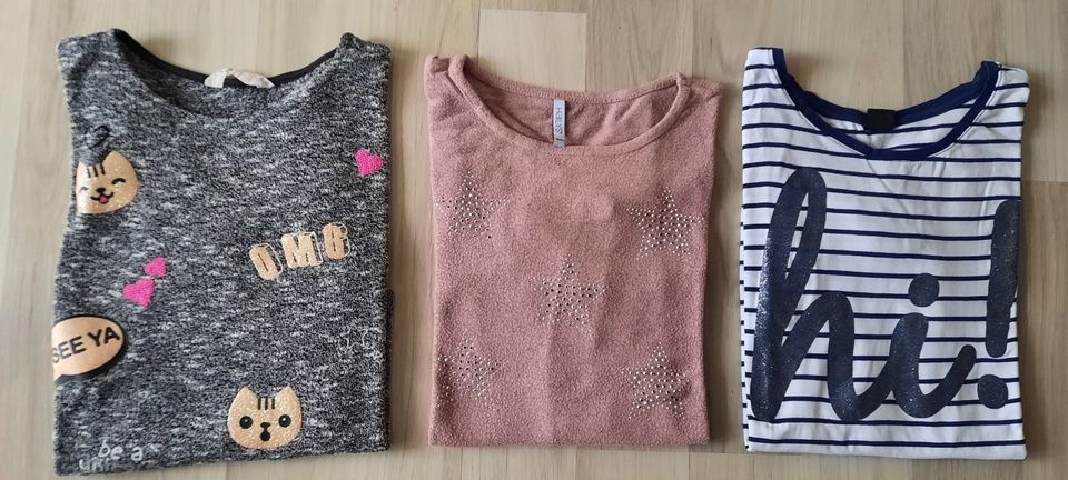 H&M Pullover Übergang Langarm-Shirts grau rose weiß Zara Name it in Tanna