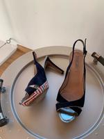 Pura Lopez Plateau Sling back Sandale dunkelblau Gr. 40 TOP Nordrhein-Westfalen - Viersen Vorschau