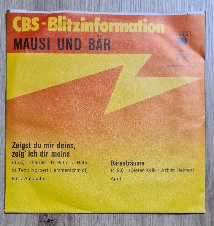 Schallplatte Vinyl 7" Mausi + Bär SEHR SELTEN in Bad Wildungen