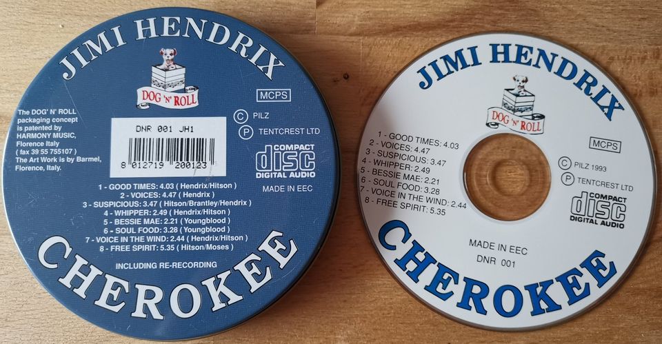 Jimi Hendrix - Cherokee CD - Metallbox 1993 in Hamburg