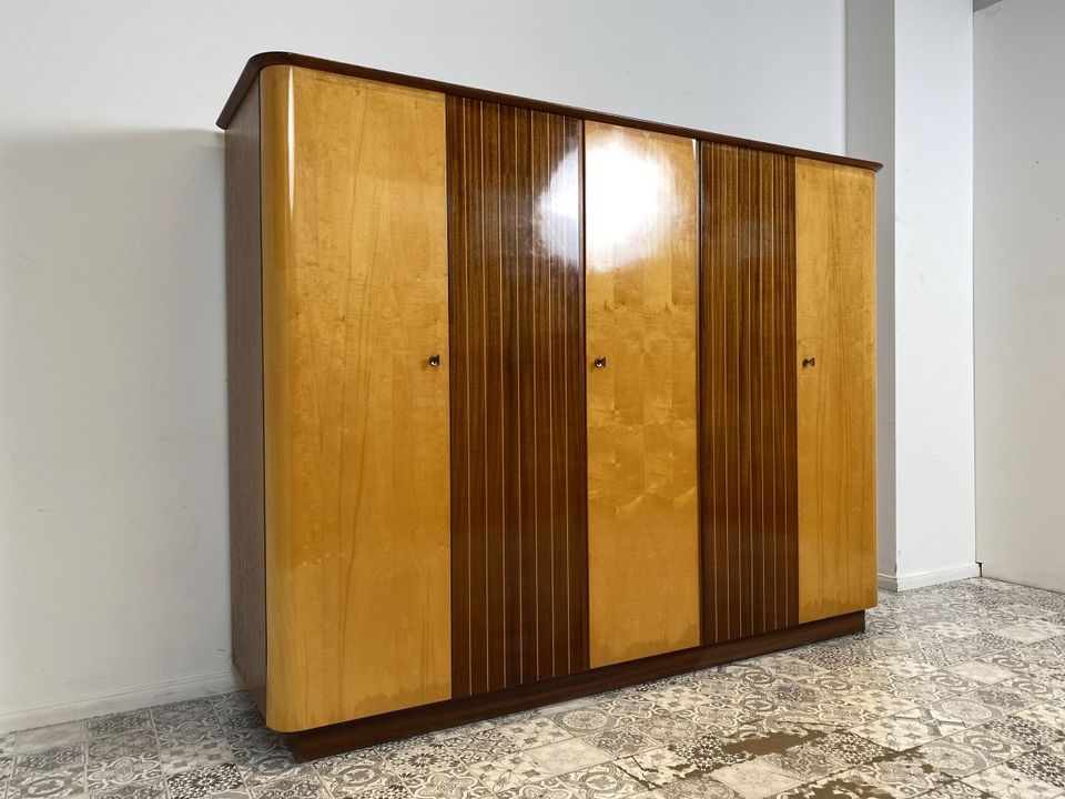 WMK Formschöner, geräumiger und sehr gut erhaltener Mid-Century Kleiderschrank aus 1962 von VEB Heidenau # Schrank Schlafzimmerschrank Wardrobe Wäscheschrank Dominia DDR Rockabilly Vintage 60er 50er in Berlin