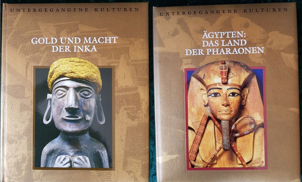 'Bücher "Gold und Macht der Inka" und "Das Land der Pharaonen" in Stuttgart