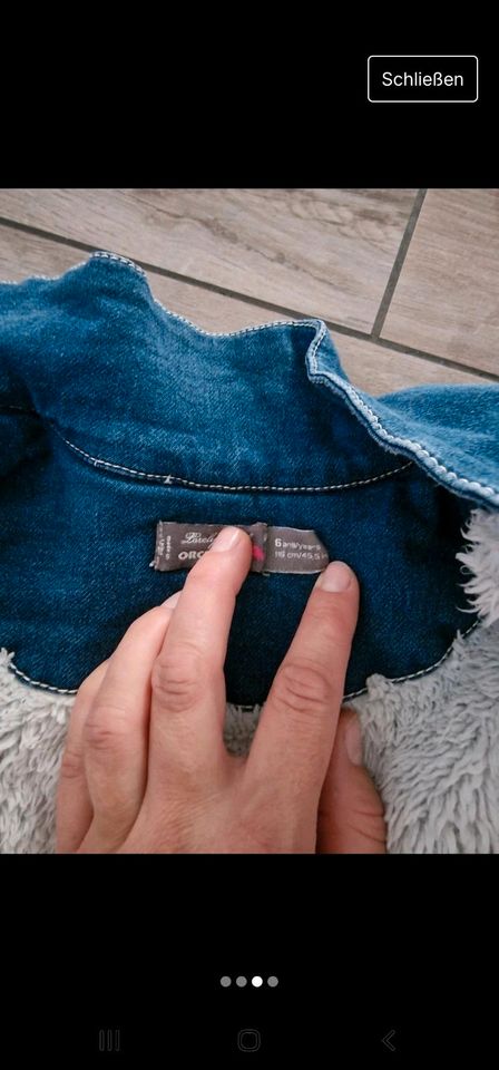 Jeans Jacke gefüttert 116 in Ahrensfelde