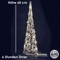 NEU! LED Pyramide 60cm f. außen 30 Lichter Acryl Timer Weihnachte Bayern - Wemding Vorschau