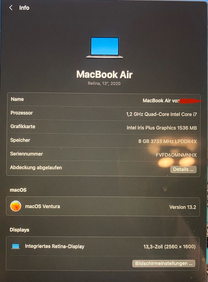 MacBook Air 2020 Retina „13” in Aumühle bei Hamburg