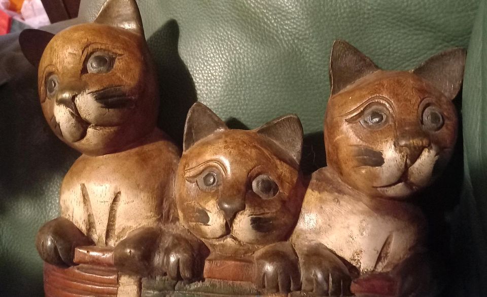 Katzen"skulptur", Katzen"bildnis" 3-D in Kürten