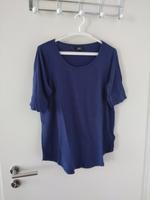 Mitternachtblaues Halbarm-Longshirt mit abgerundetem Saum Hessen - Wiesbaden Vorschau