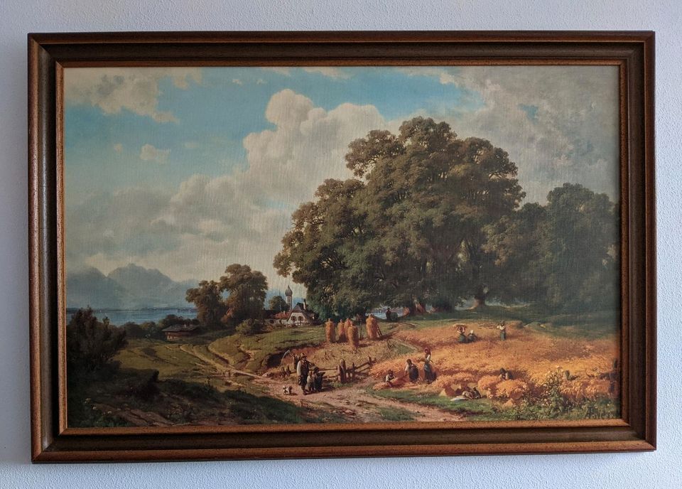 Adolf Heinrich Lier "Auf Frauenwörth" Kunstdruck, A.Lier, Öldruck in Eschwege