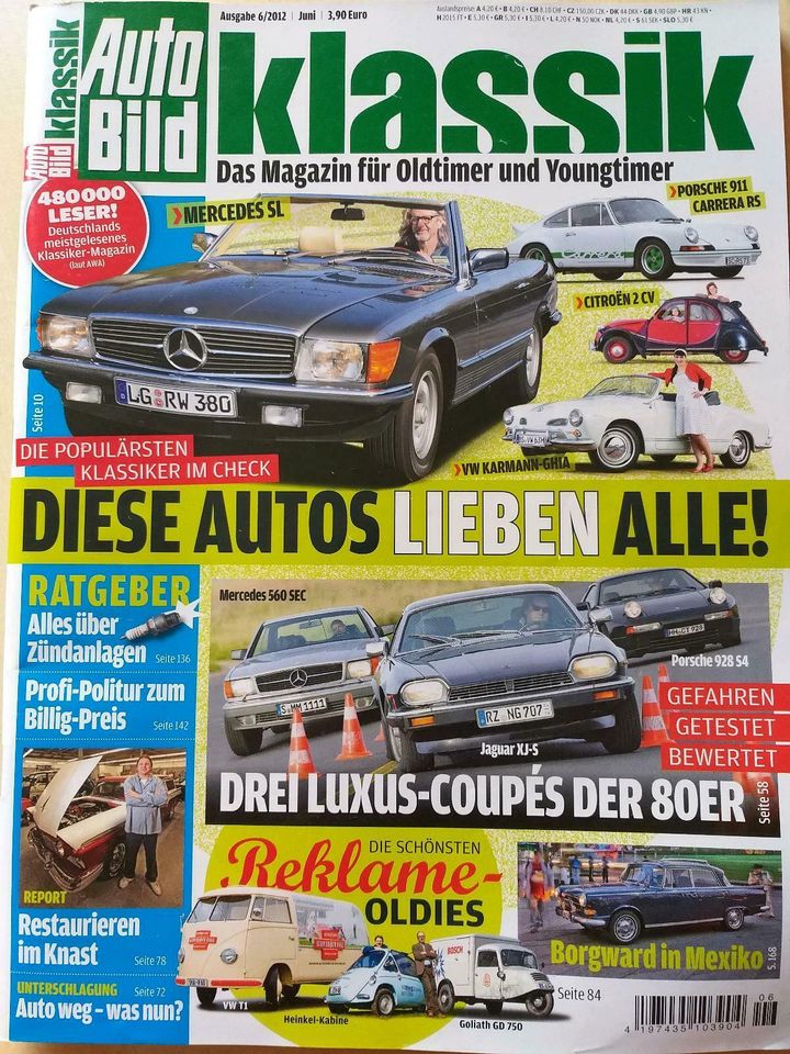 Auto Bild KLASSIK Ausgabe 6 / 2012 in Heimsheim