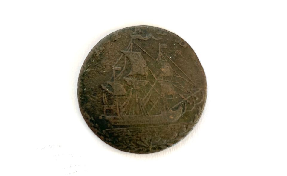 alte englische münze (token) in Putzbrunn