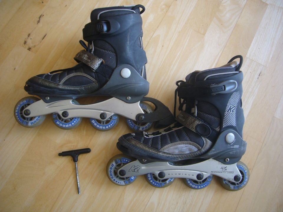 Inliner Inline Skate Gr. 42 K2 Velocity Titanium, 80mm K2-Rollen in Langwedel