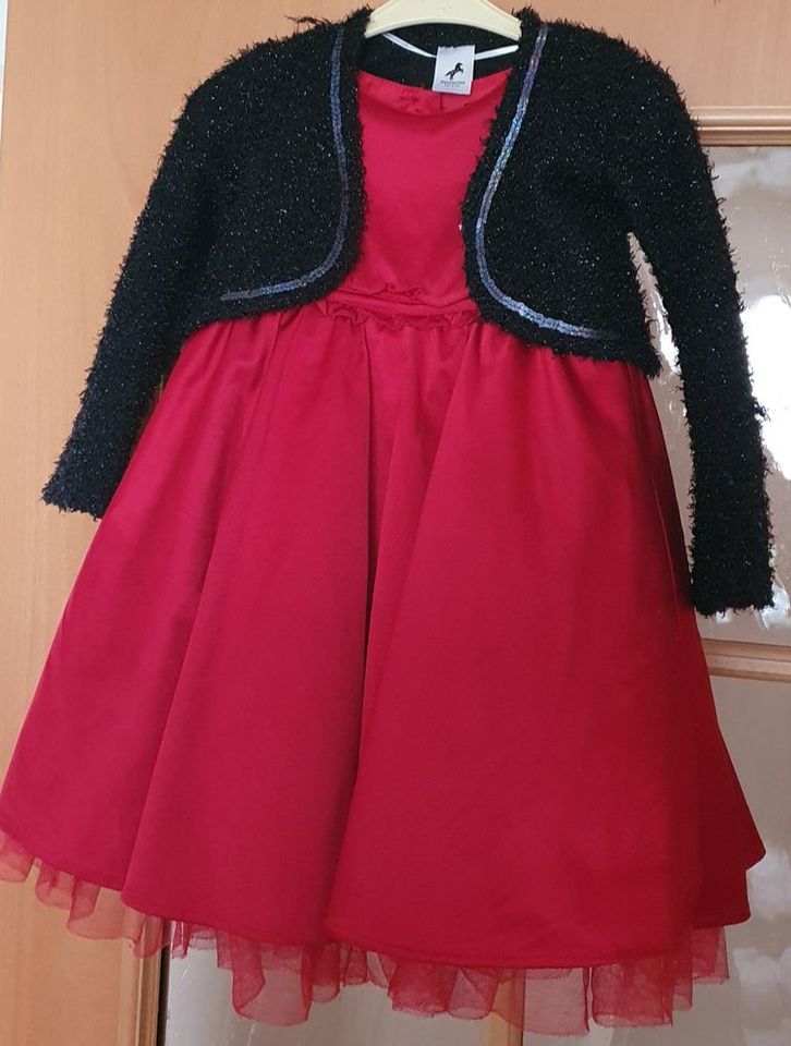 festliches Kleid Tüllkleid Hello Kitty rot Gr. 104 H&M mit Bolero in Lügde