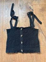 Nakd Pamela Reif Top Crop Top gesmokt Schwarz Knöpfe 38 M Schleswig-Holstein - Kiel Vorschau