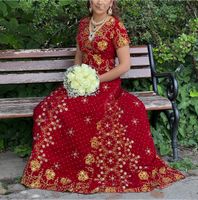 Abendkleid/Hennakleid/Saree Kleid/Kinalik + indischer Schmuck Hessen - Korbach Vorschau