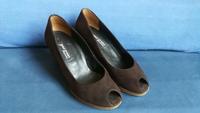 Peeptoes Highheels Gr 37 Paul Green Braun Leder Nordrhein-Westfalen - Ratingen Vorschau