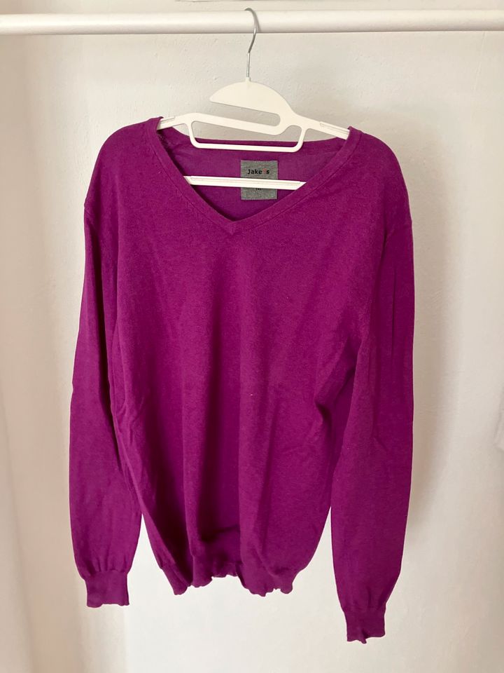 Sommer Pulli V-Neck Herren/Jungs v. Jake’s, M, in pflaume/violett in Solingen