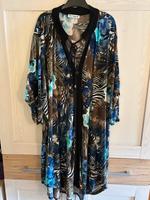 Magna Kleid Gr 52/54 blau braun Blumen stretch Bayern - Ruderting Vorschau