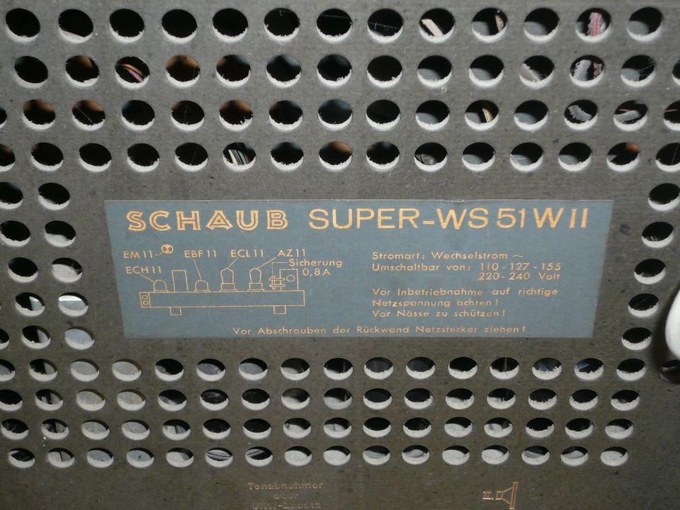 Röhrenradio Schaub Super-WS 51W II aus Nachlaß abzugeben. in Wilnsdorf