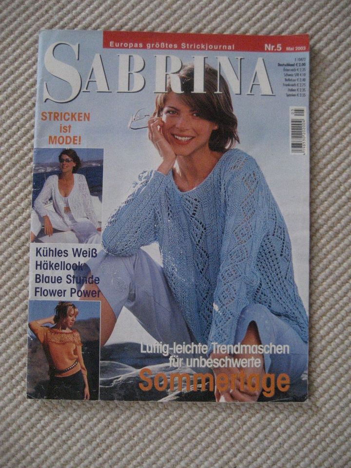 Sabrina Heft - Stricken u. Häkeln Nr.5 Mai 2003 vintage in Erlangen
