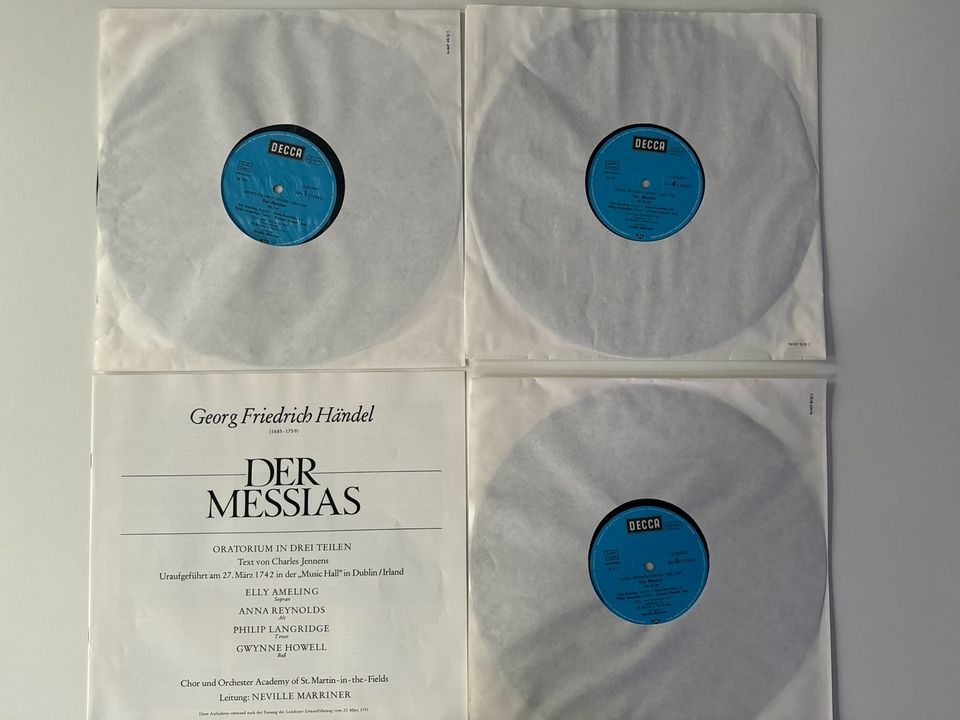 Rarität 3 LP Vinyl Schallplatten Box Händel Der Messias in Sachsenheim
