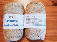 9 x Leinova Junghans Wolle beige mit Leinen und Glanzeffekt Nordrhein-Westfalen - Mönchengladbach Vorschau