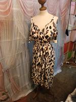 Sommer Leopard Kleid Gr ca 44 46 Bremen - Huchting Vorschau