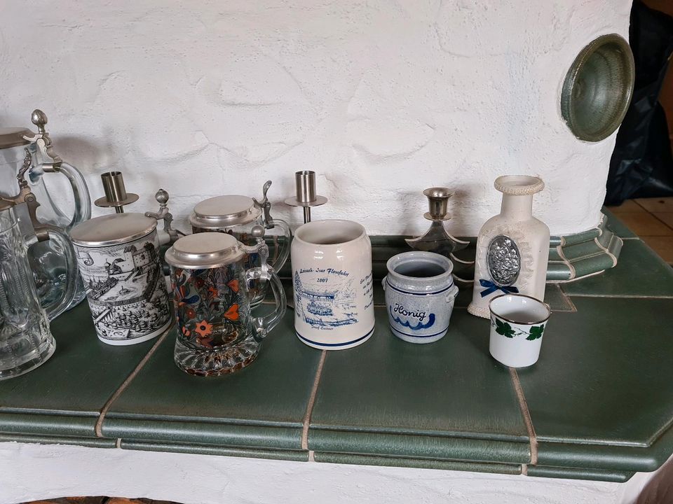Flohmarktware - Glaskrüge, Vasen, Kerzenständer in Dachau