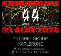 2 Tickets 44 Label Karlsruhe Gotec 3.8. Rheinland-Pfalz - Wörth am Rhein Vorschau