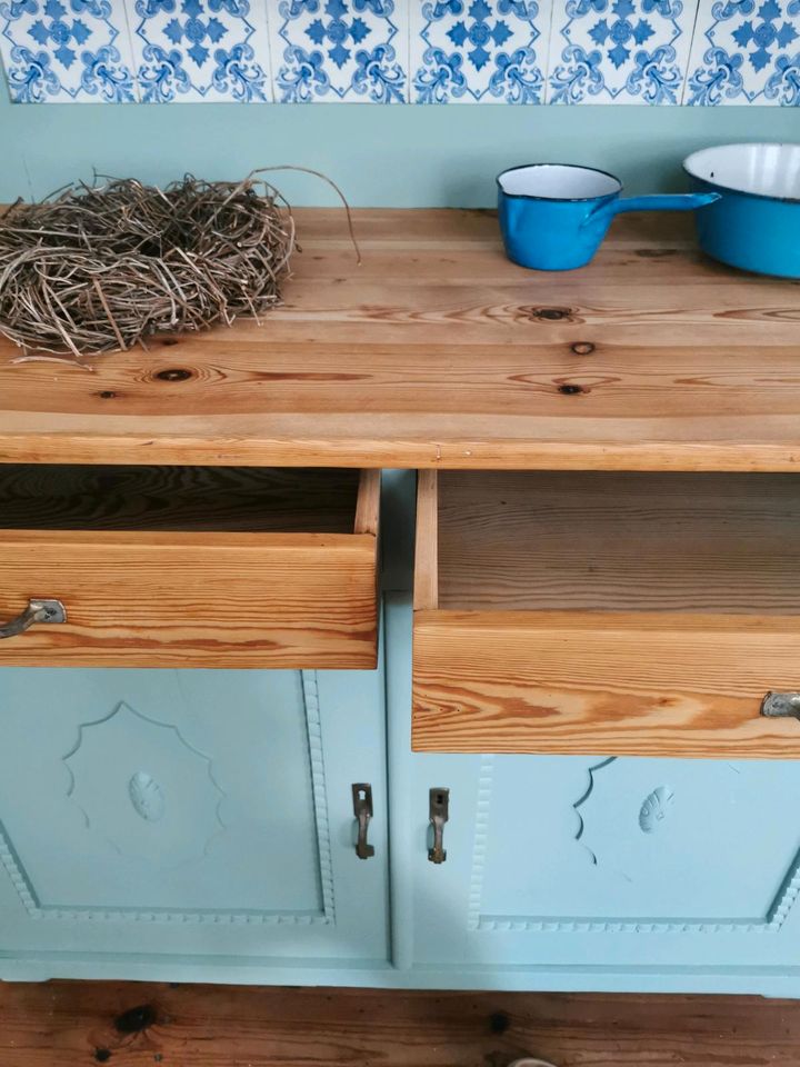 Küchenbuffet Antik Buffet Küche Schrank Vintage Holz Landhaus in Wolgast