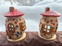 Haus Teelicht Kerze Blume Keramik Handarbeit Weihnachten Deko Bayern - Bernried Niederbay Vorschau