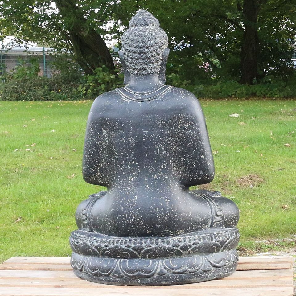 Buddha Statue sitzend Figur Skulptur Deko Steinguss Chakra 80 cm in Bochum