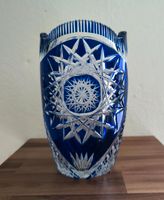 Vase blauer Überfang, Überfangglas , blau 17cm Bayern - Altenmünster Vorschau