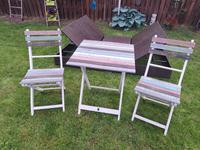 Garten - Balkon - Terrassen Set Tisch mit 2 Stühle - bunt Sachsen - Beilrode Vorschau