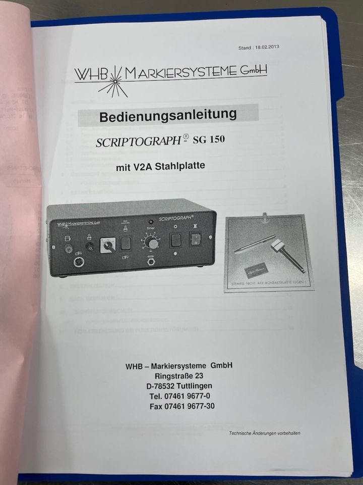 WHB Scriptograph SG150+P-Touch 3600 Etikettendrucker Lasergravur in Garching b München