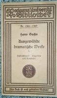 Hans Sachs: Ausgewählte dramatische Werke I, Reclam 1880 Duisburg - Homberg/Ruhrort/Baerl Vorschau