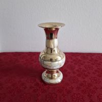 Messing Vase Perlmutt Vintage alt Gold Glanz Deko Hessen - Rödermark Vorschau