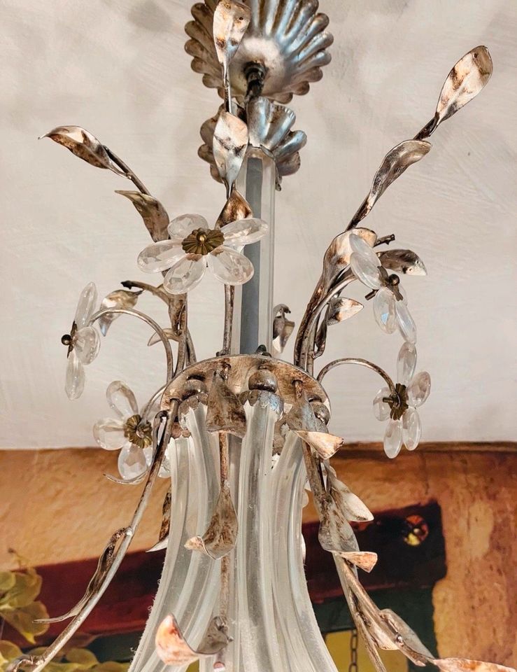 Antik Mid-Century Kronleuchter Silber Lampe Hollywood Regency in Hagen