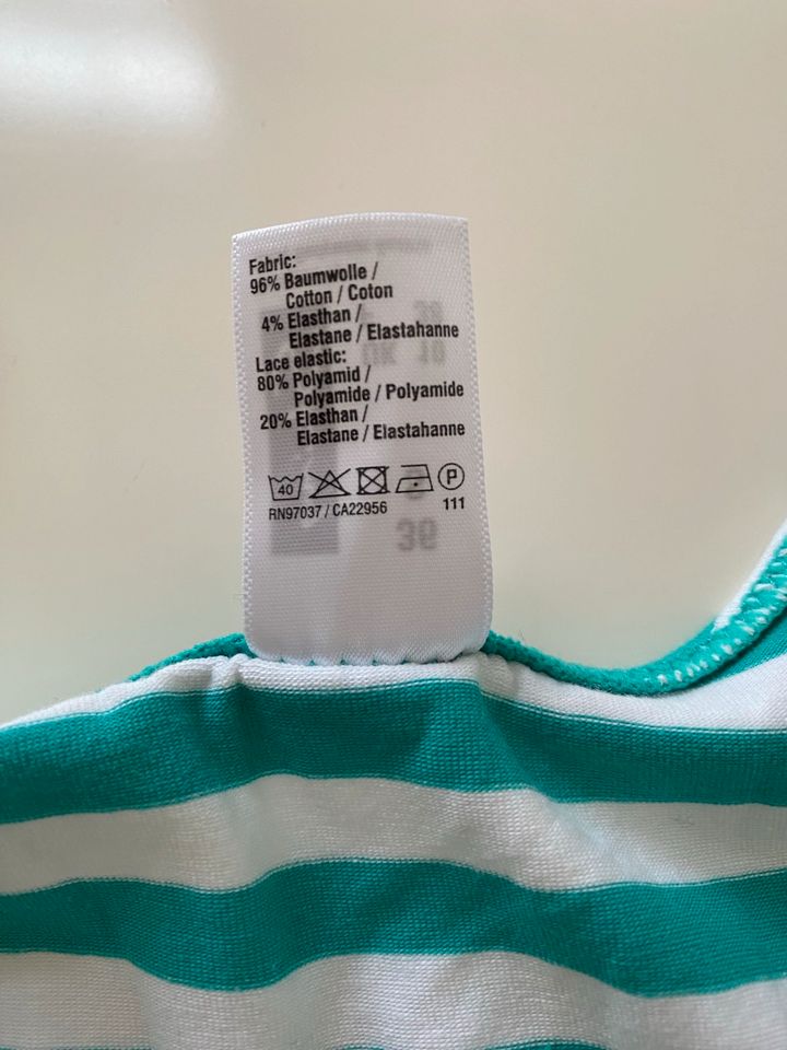 SKINY Bodywear Top Unterhemd Stretch Gr. S 34/36 grün weiß w. neu in Neckargemünd