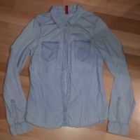 Jeans-Bluse / Hemd von H&M in Gr. 34 hellblau Niedersachsen - Osnabrück Vorschau