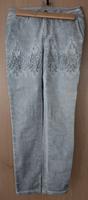 Linea Tesini Hose Jeanshose mit Spitzenaufsatz grau Gr.34(36) Leipzig - Grünau-Ost Vorschau