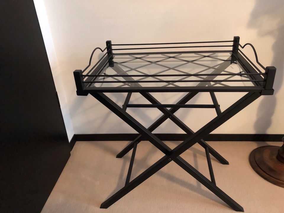 Tablett-Tisch / Beistelltisch Metall schwarz in Kleinmachnow