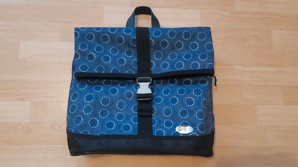 Haberland Fahrradtasche wie neu Blau Schwarz Gepäckträgertasche in Centrum