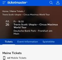 Travis Scott Tickets Sitzplätze nebeneinander Hessen - Wiesbaden Vorschau