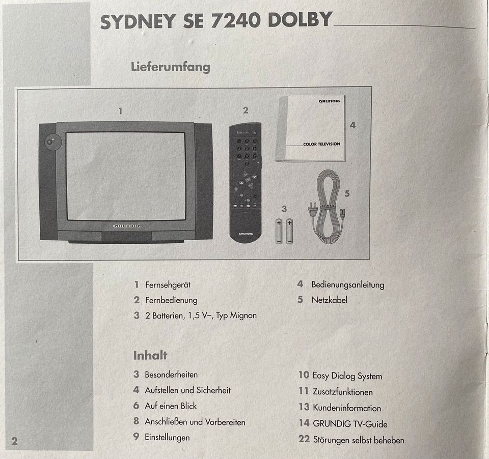 Grundig TV Sydney SE 7240 Dolby in Gernsbach