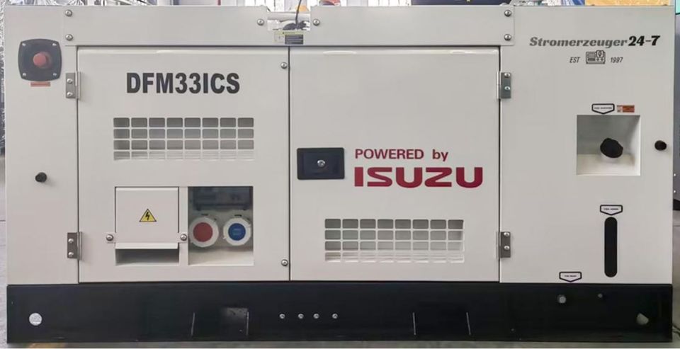 Diesel Notstromaggregat ISUZU Wassergekühlt 33kVA  400V 230V in Viersen