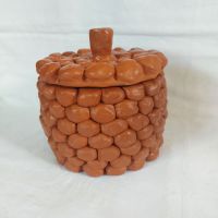 Terracotta Zwiebel - Knoblauchtopf mit Deckel Mecklenburg-Strelitz - Landkreis - Burg Stargard Vorschau